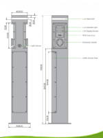 SGENERGY 22kW 2 lizdų įkrovimo stotelė su LED šviestuvu - Image 4