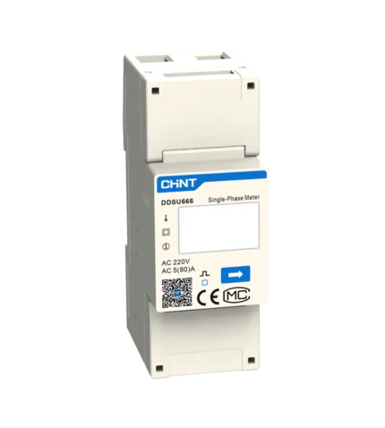 Deye DDSU666, vienfazis elektros energijos skaitiklis su RS485 Modbus ir LCD ekranu