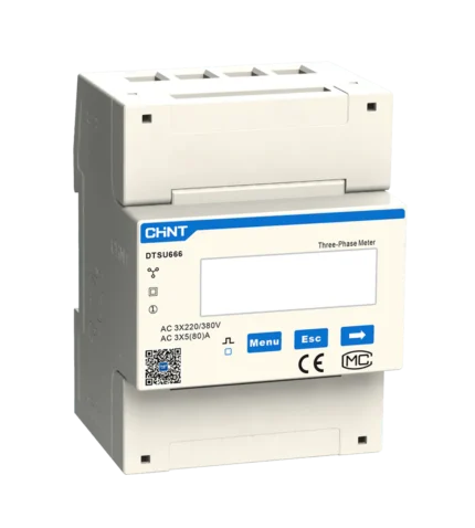 Deye DDSU666, vienfazis elektros energijos skaitiklis su RS485 Modbus ir LCD ekranu