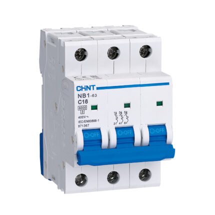 Chint NB1-63 3P C20 – 20 A automatinis jungiklis, 6 kA